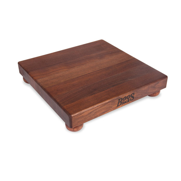 John Boos Gift 1.5" Edge Grain Walnut 12" Square Cutting Board with